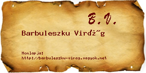 Barbuleszku Virág névjegykártya